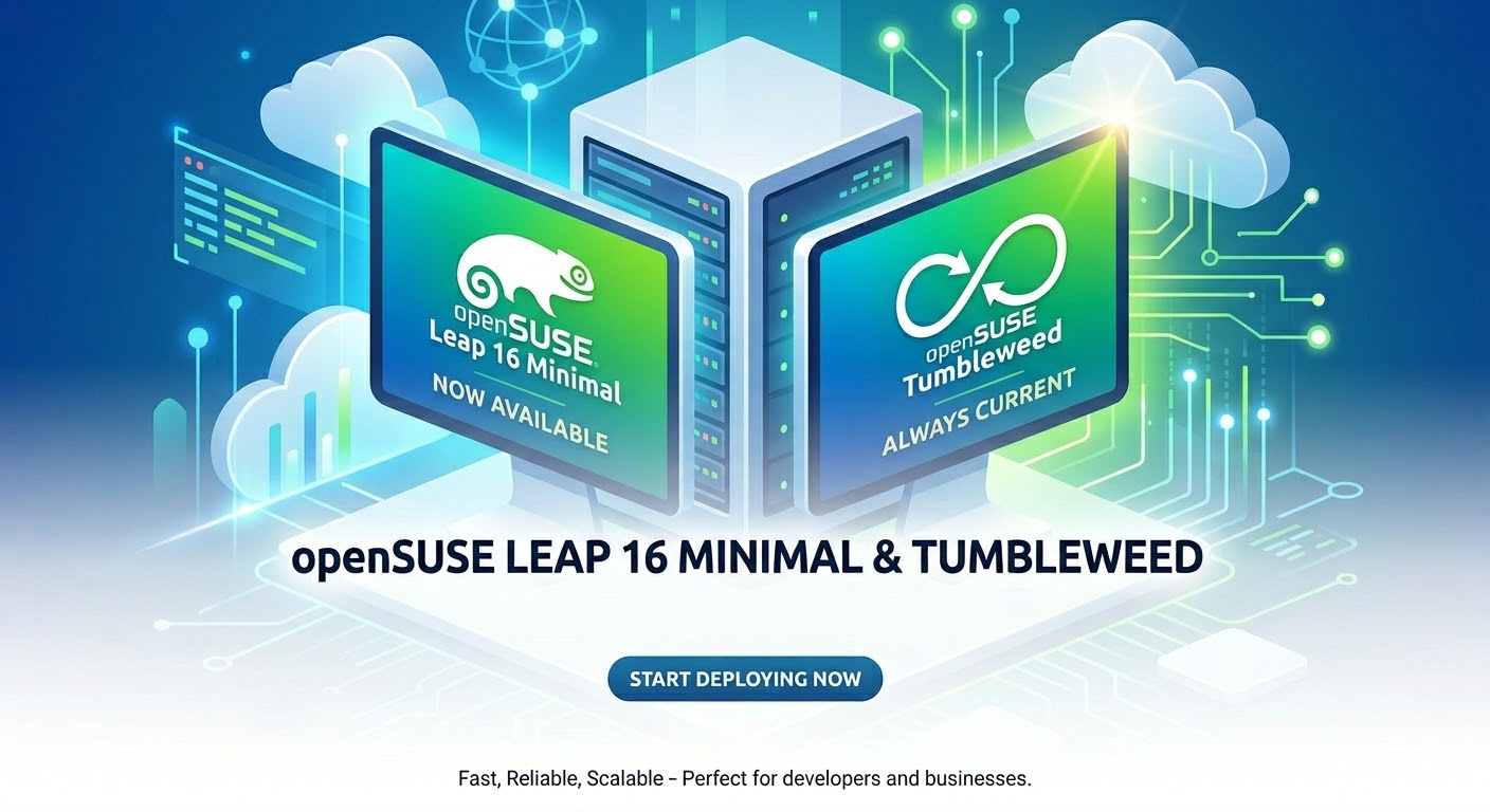 openSUSE VPS templates with Leap 16 and Tumbleweed