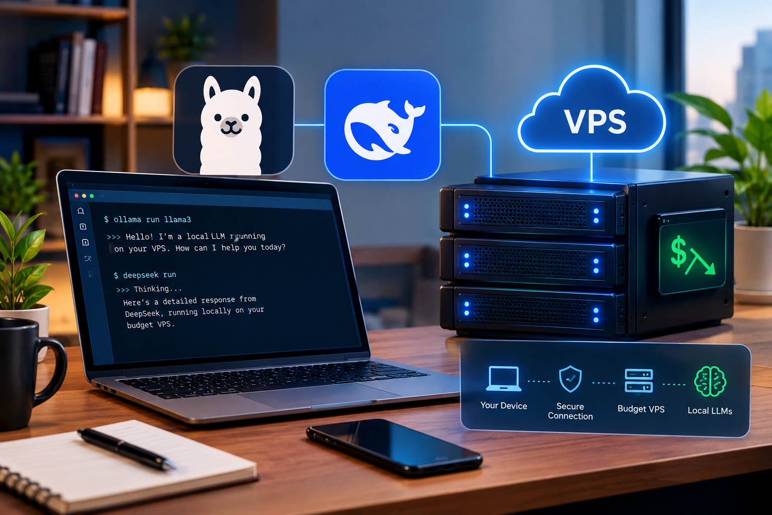 Run Local LLMs (Ollama & DeepSeek) on a Budget VPS