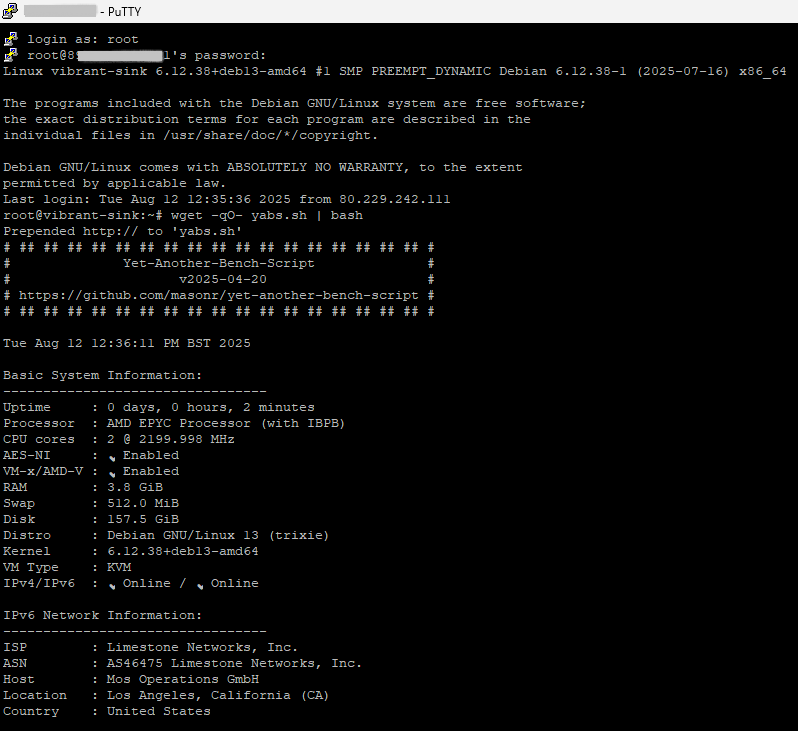 Debian 13 KVM VPS