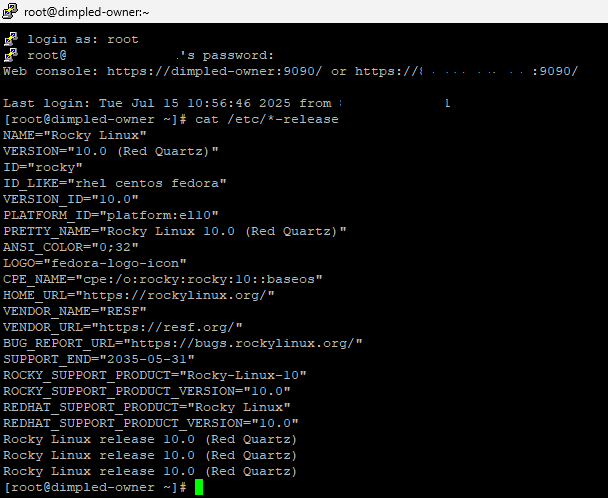 Rocky Linux 10 KVM VPS