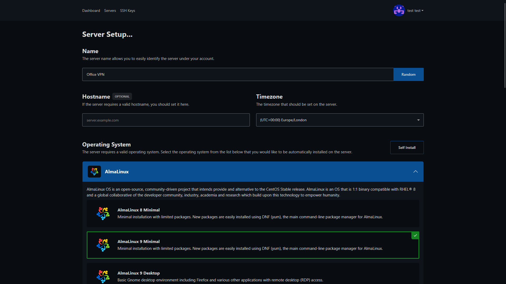 Setting up an Ethernet Servers VPS